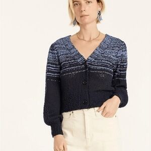 J. Crew space dyed 100% cotton reversible cardigan
